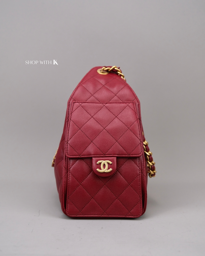 Chanel 25 Small Dark Red