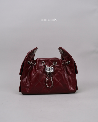 Chanel 25 Mini Burgundy Shiny SHW