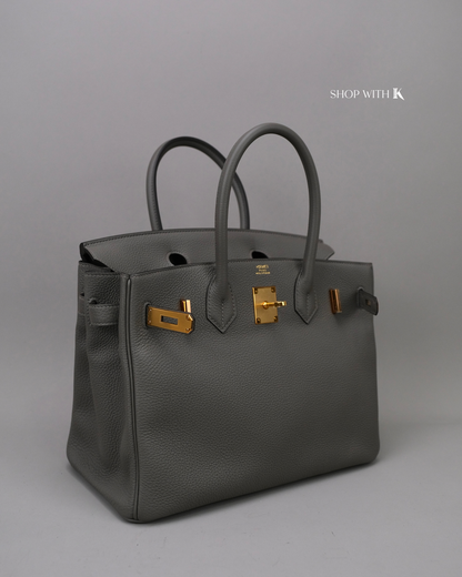 Hermes Birkin 30 Gris Meyer GHW