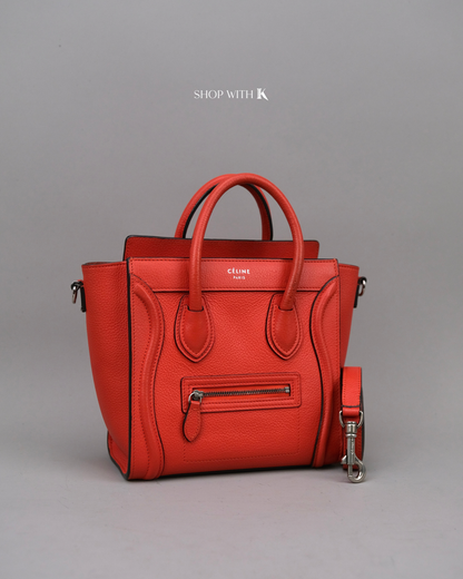 Celine Nano Luggage Red