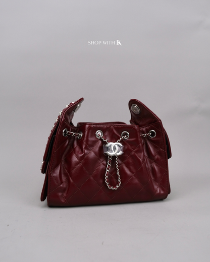 Chanel 25 Mini Burgundy Shiny SHW