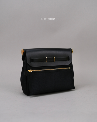 Hermes Mini Herbag Zip 20 Noir