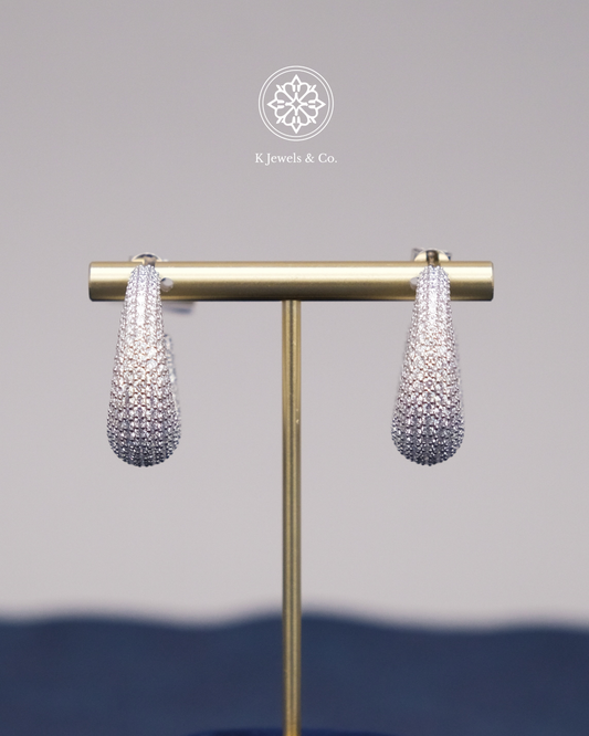 Large Hook Diamond Earrings