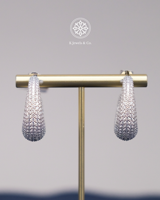 Large Hook Diamond Earrings