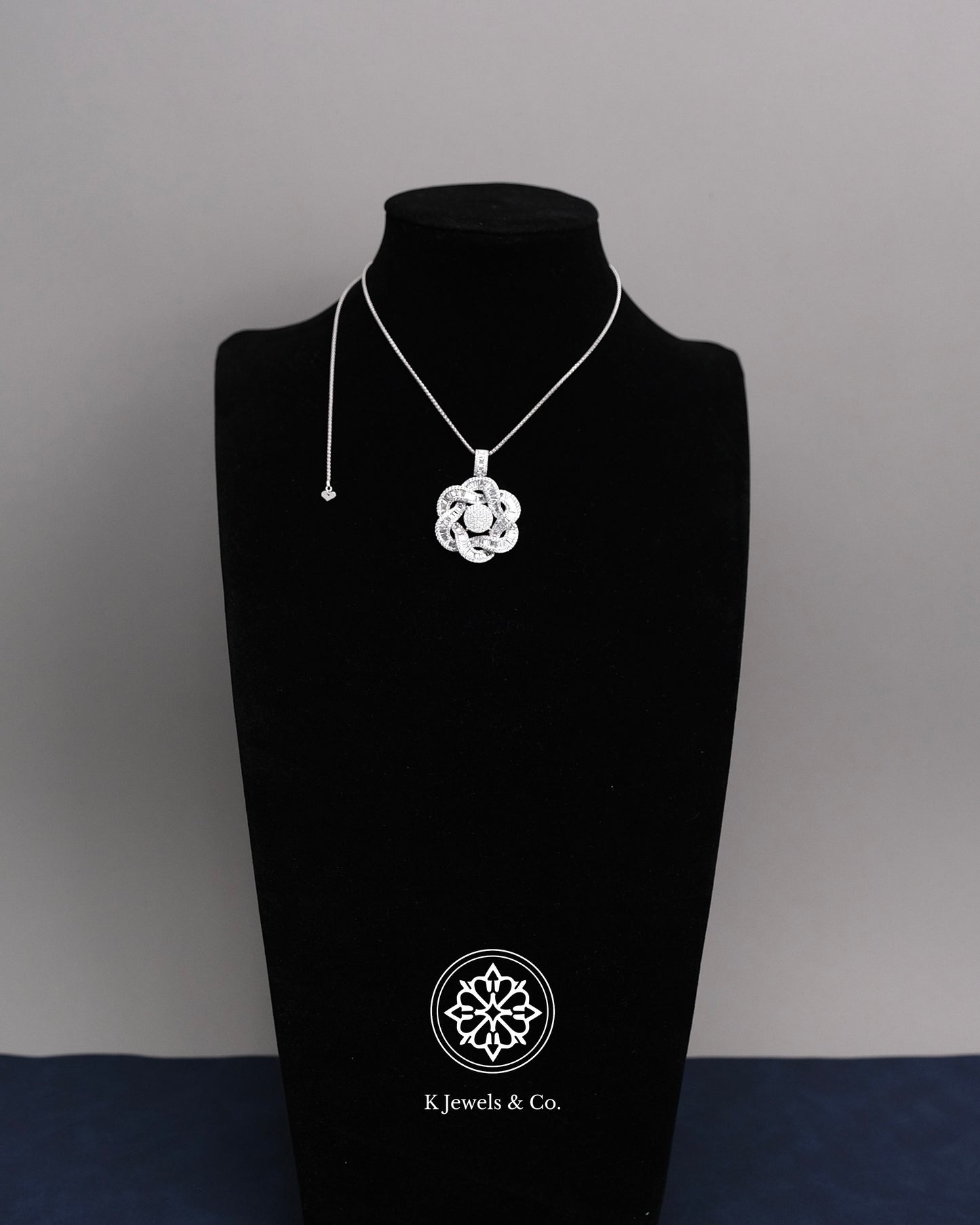 Flower Diamond Pendant w/ Chain