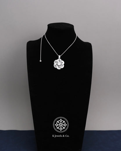 Flower Diamond Pendant w/ Chain