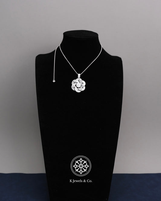 Flower Diamond Pendant w/ Chain