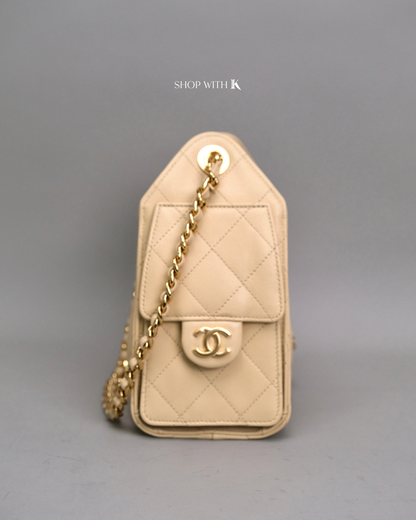 Chanel 25 Mini Light Beige GHW