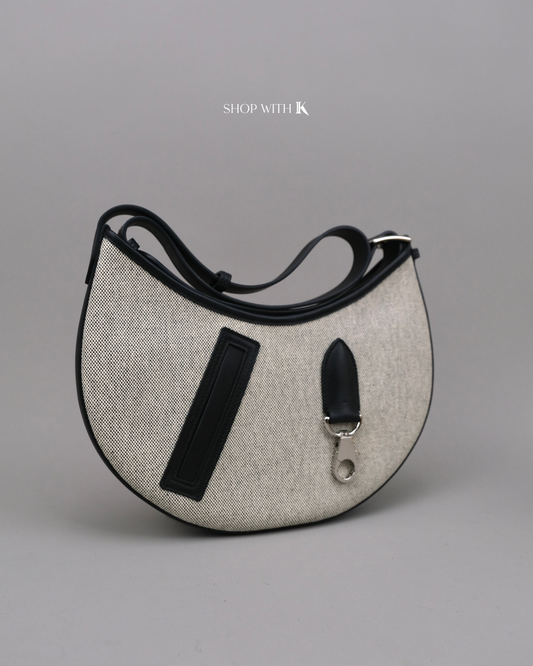 Hermes Arcon Toile Ecru Noir PHW