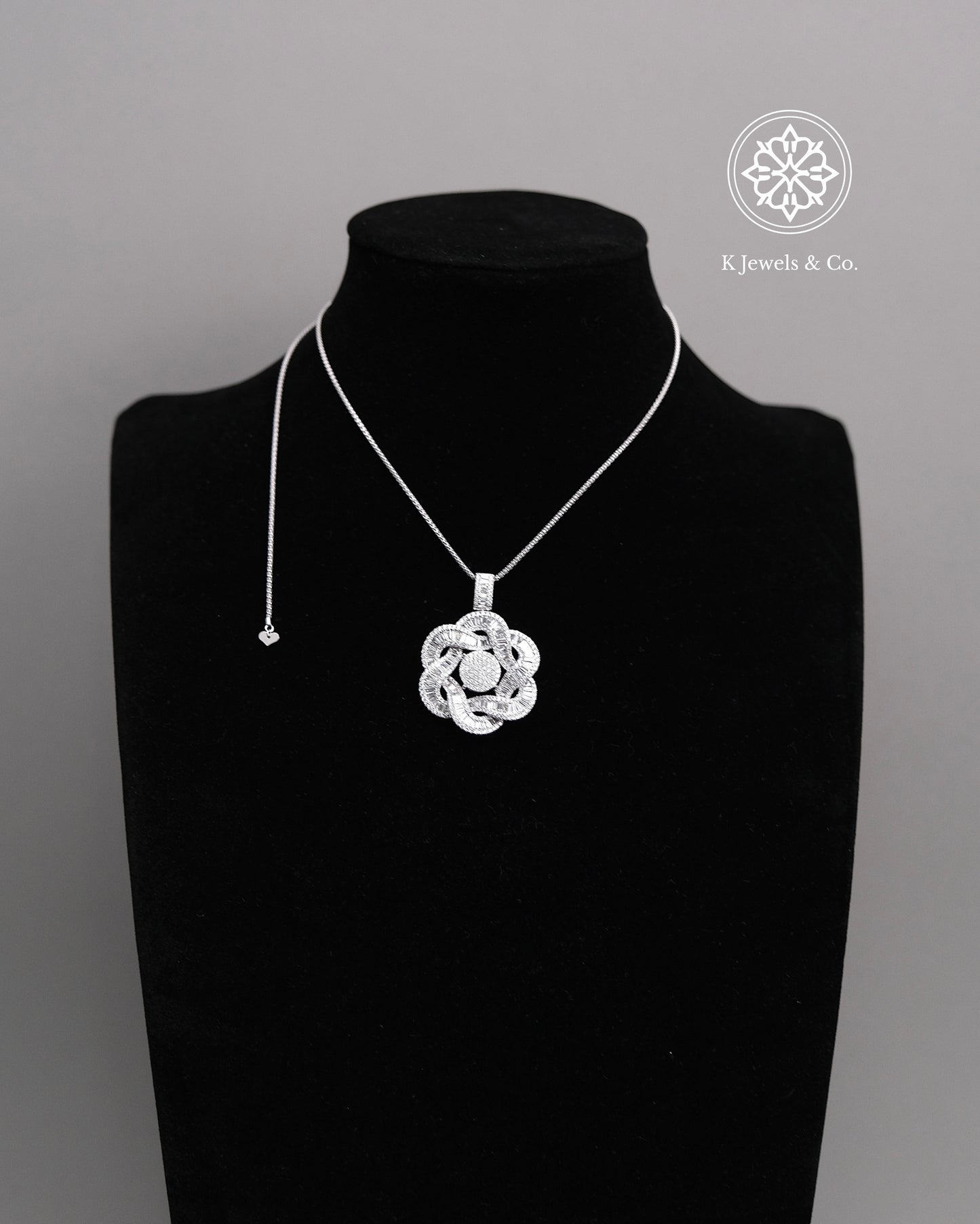 Flower Diamond Pendant w/ Chain