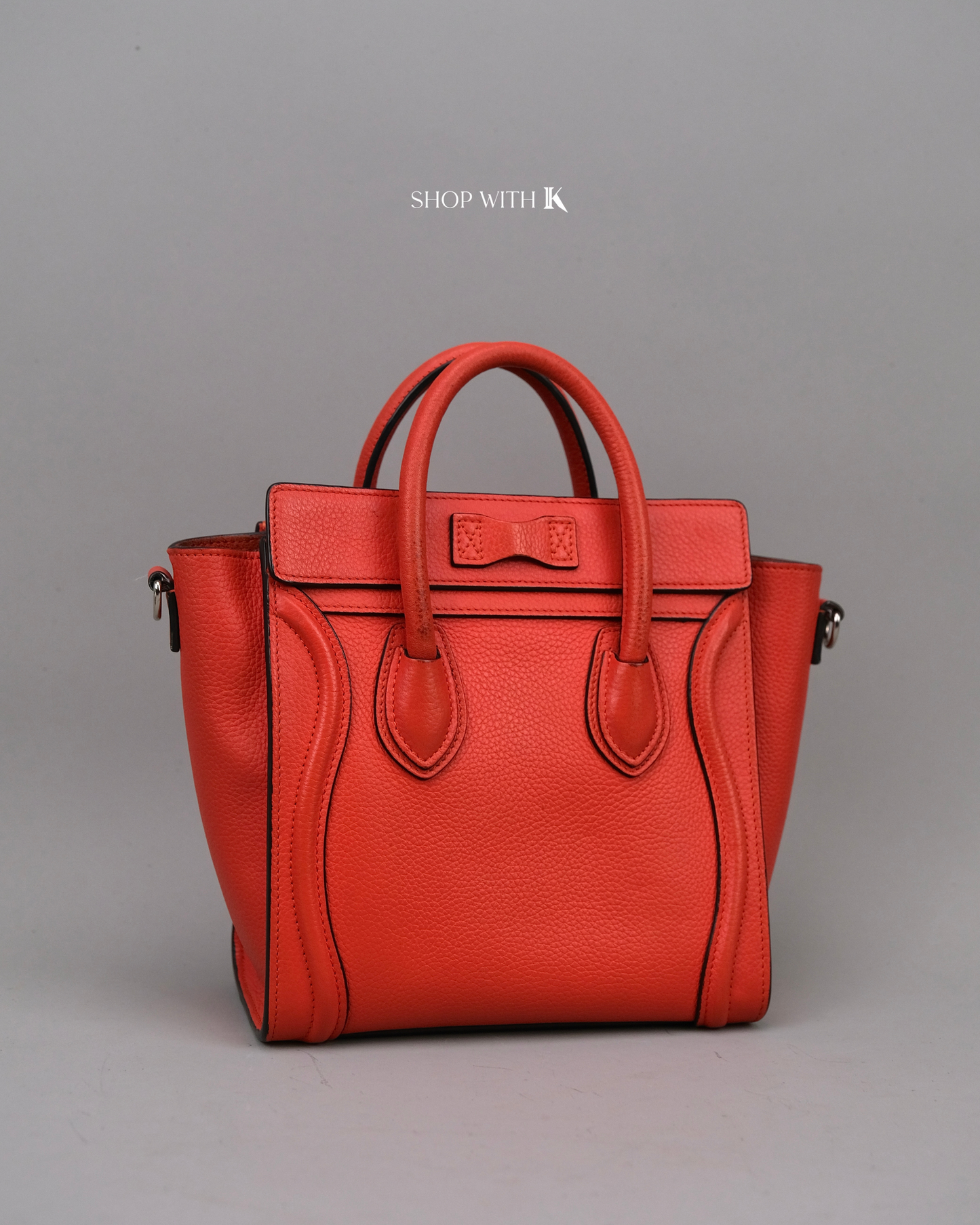 Celine Nano Luggage Red