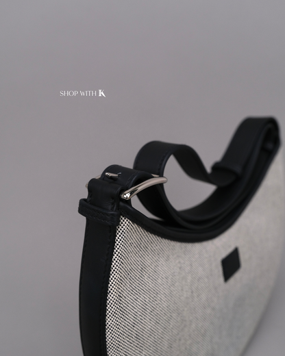 Hermes Arcon Toile Ecru Noir PHW