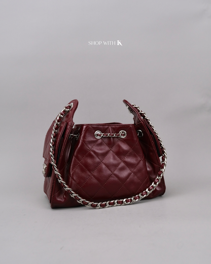 Chanel 25 Mini Burgundy Shiny SHW