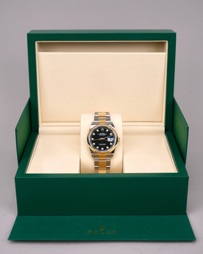 Rolex Datejust Steel and Gold Black Dial - 36mm