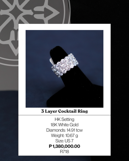 Three Layer Cocktail Ring