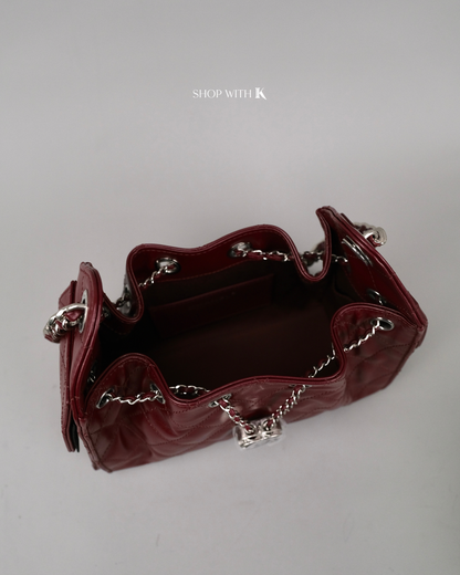 Chanel 25 Mini Burgundy Shiny SHW