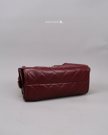 Chanel 25 Mini Burgundy Shiny SHW