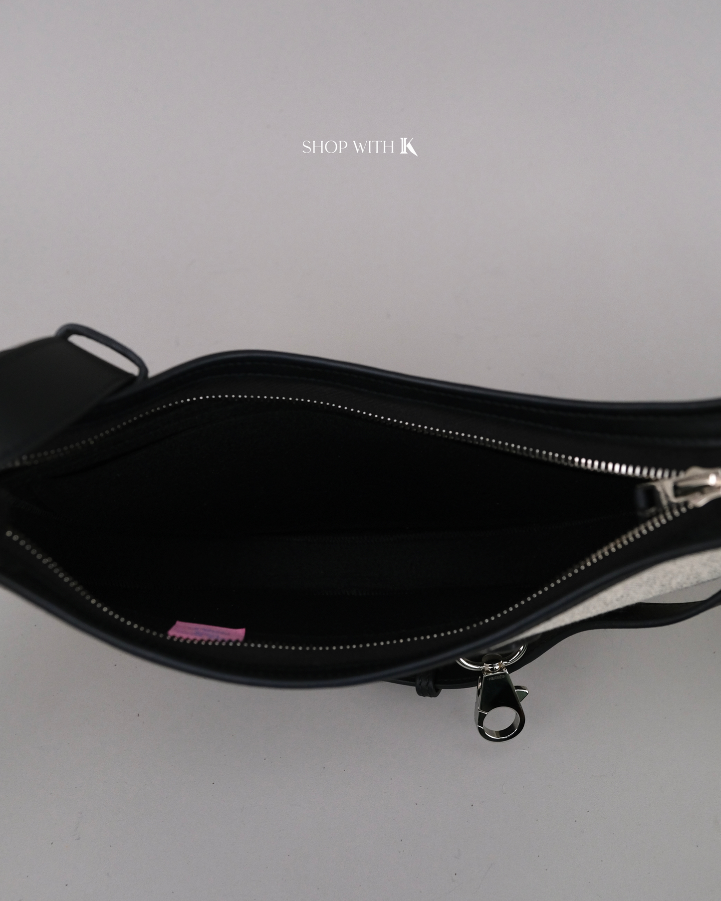 Hermes Arcon Toile Ecru Noir PHW