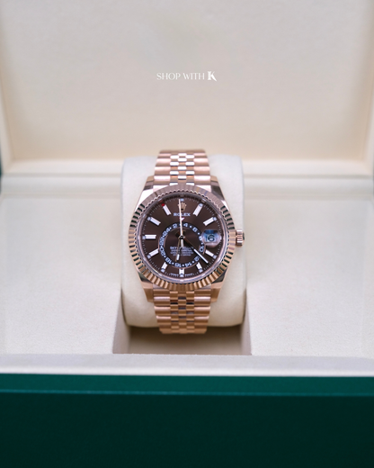 Rolex Skydweller Everosegold Chocolate Dial - 42mm