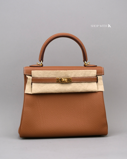 Hermes Kelly 25 Gold GHW