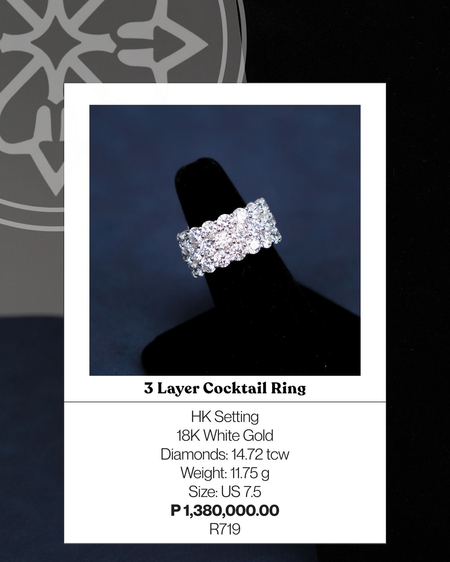 Three Layer Cocktail Ring