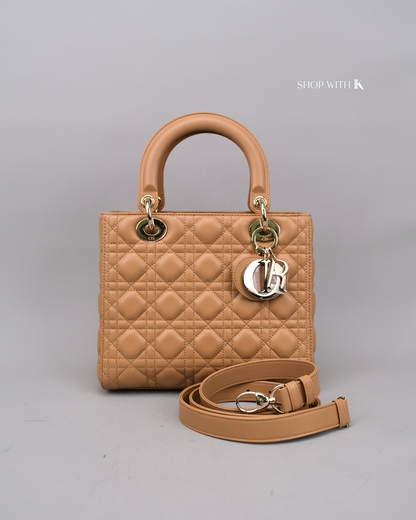 Dior Lady Medium Tan