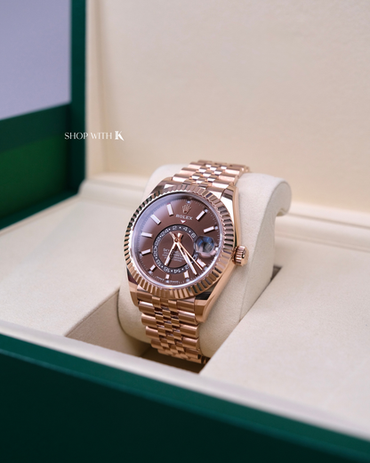 Rolex Skydweller Everosegold Chocolate Dial - 42mm