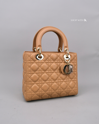 Dior Lady Medium Tan