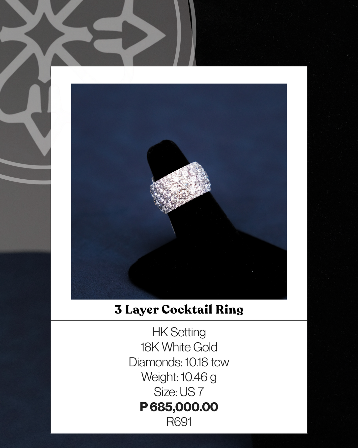 Three Layer Cocktail Ring