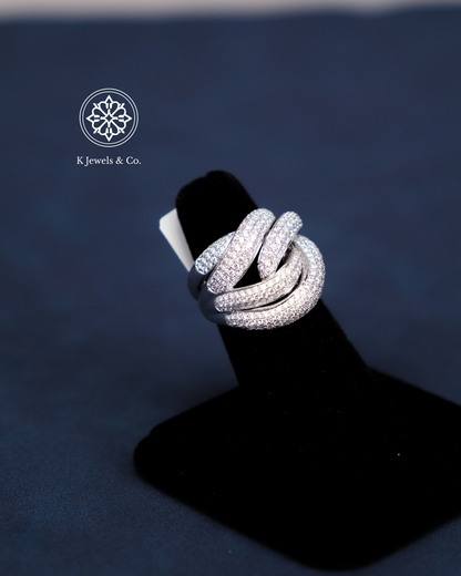 Diamond Cocktail Ring in White Gold
