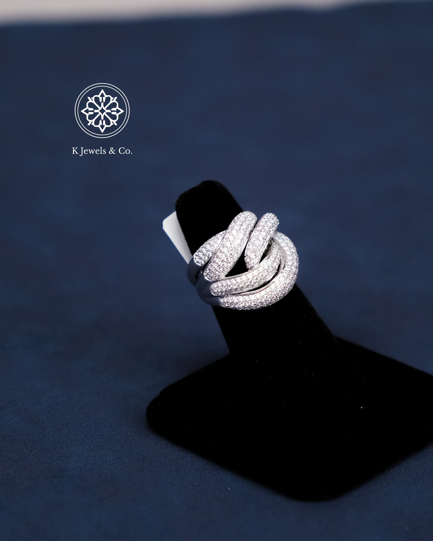 Diamond Cocktail Ring in White Gold