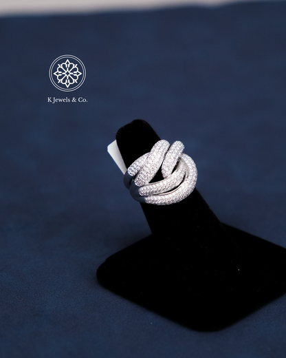 Diamond Cocktail Ring in White Gold
