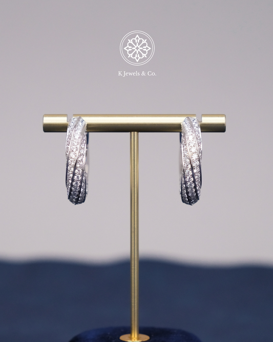Large Loop Diamond Earrings
