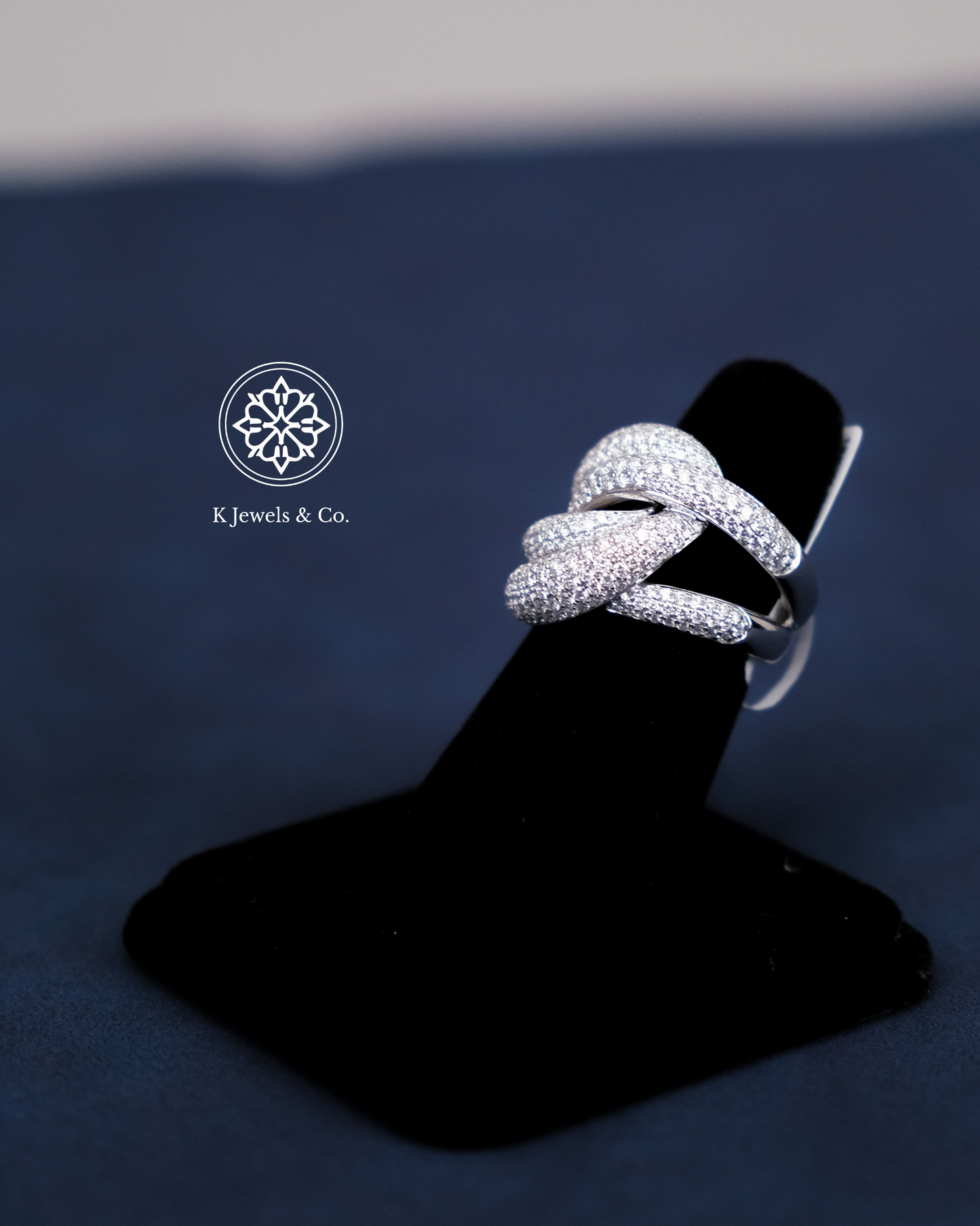 Diamond Cocktail Ring in White Gold