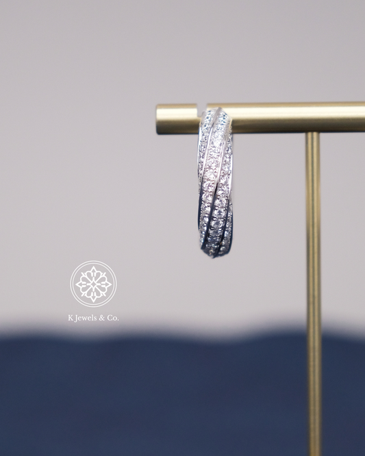 Large Loop Diamond Earrings