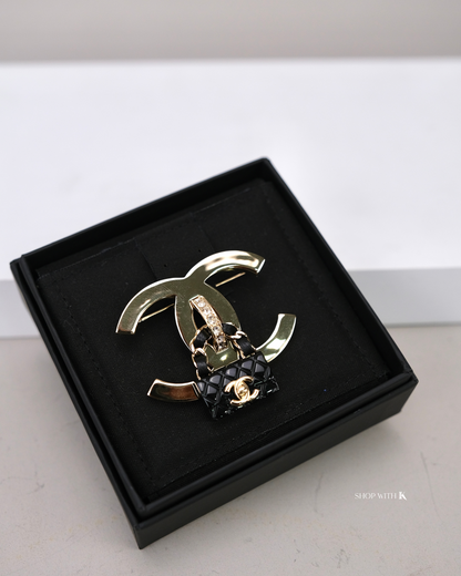 Chanel Brooch w/ Bag Logo