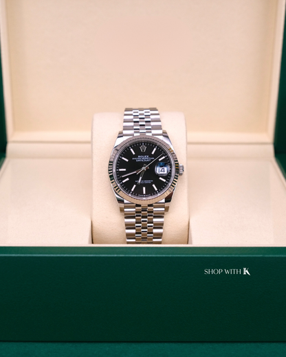 Rolex Datejust Oyster Perpetual Black Dial - 36mm