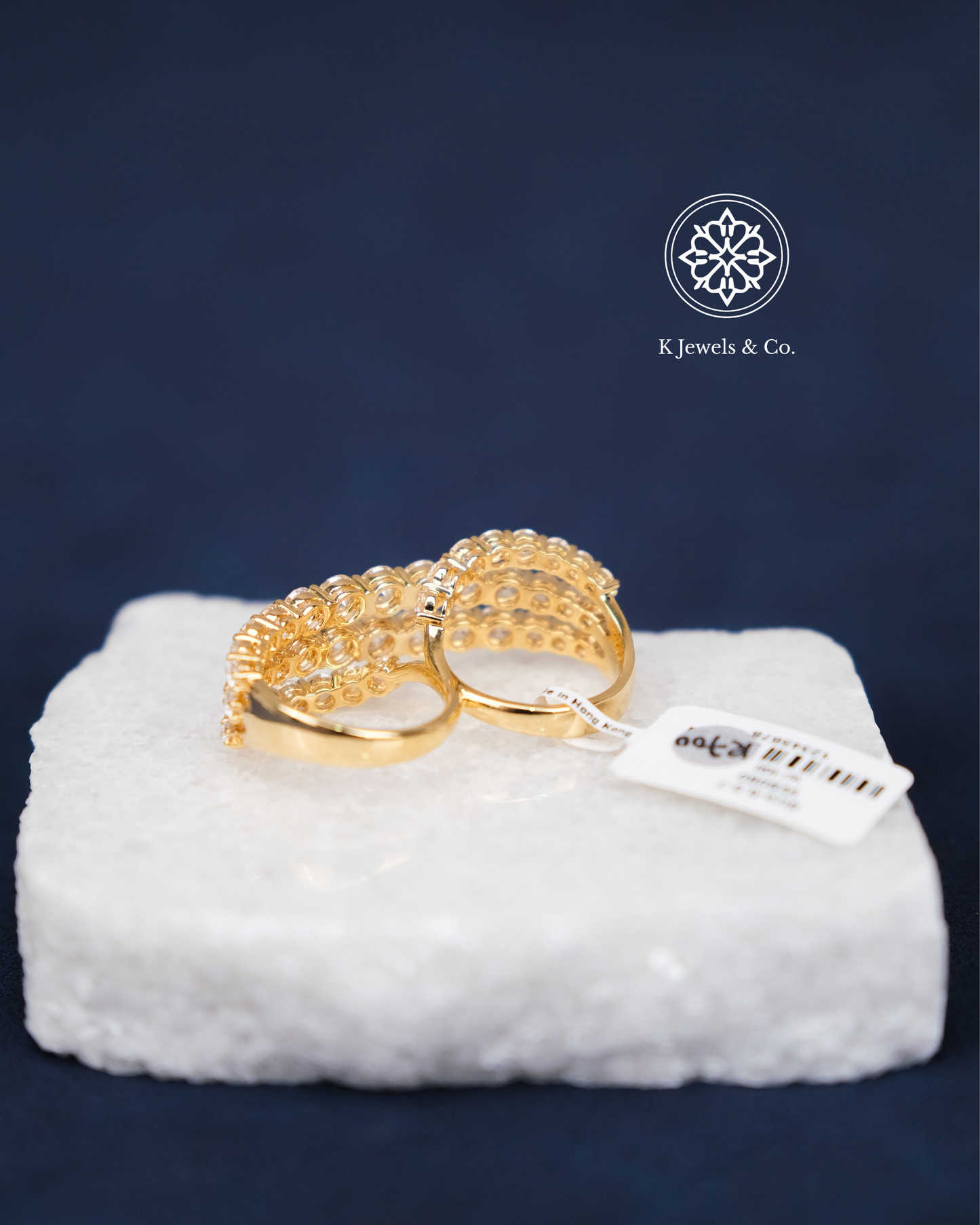 Double Diamond Ring in Yellow Gold