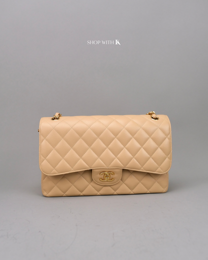 Chanel Classic Jumbo Flap Beige GHW