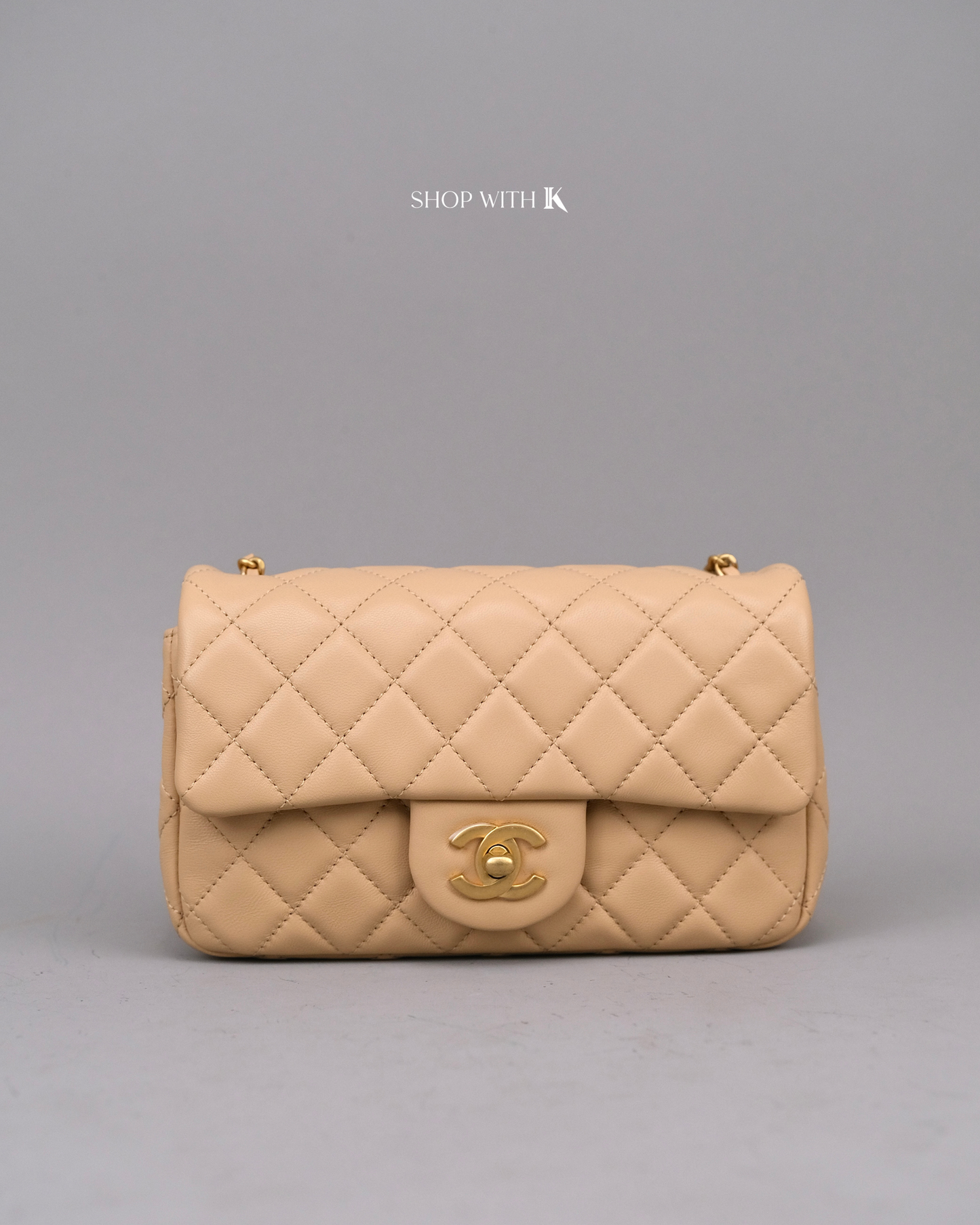 Chanel Mini Rectangle Pearl Crush Beige