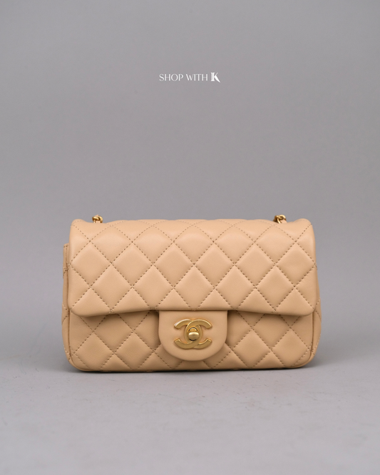 Chanel Mini Rectangle Pearl Crush Beige