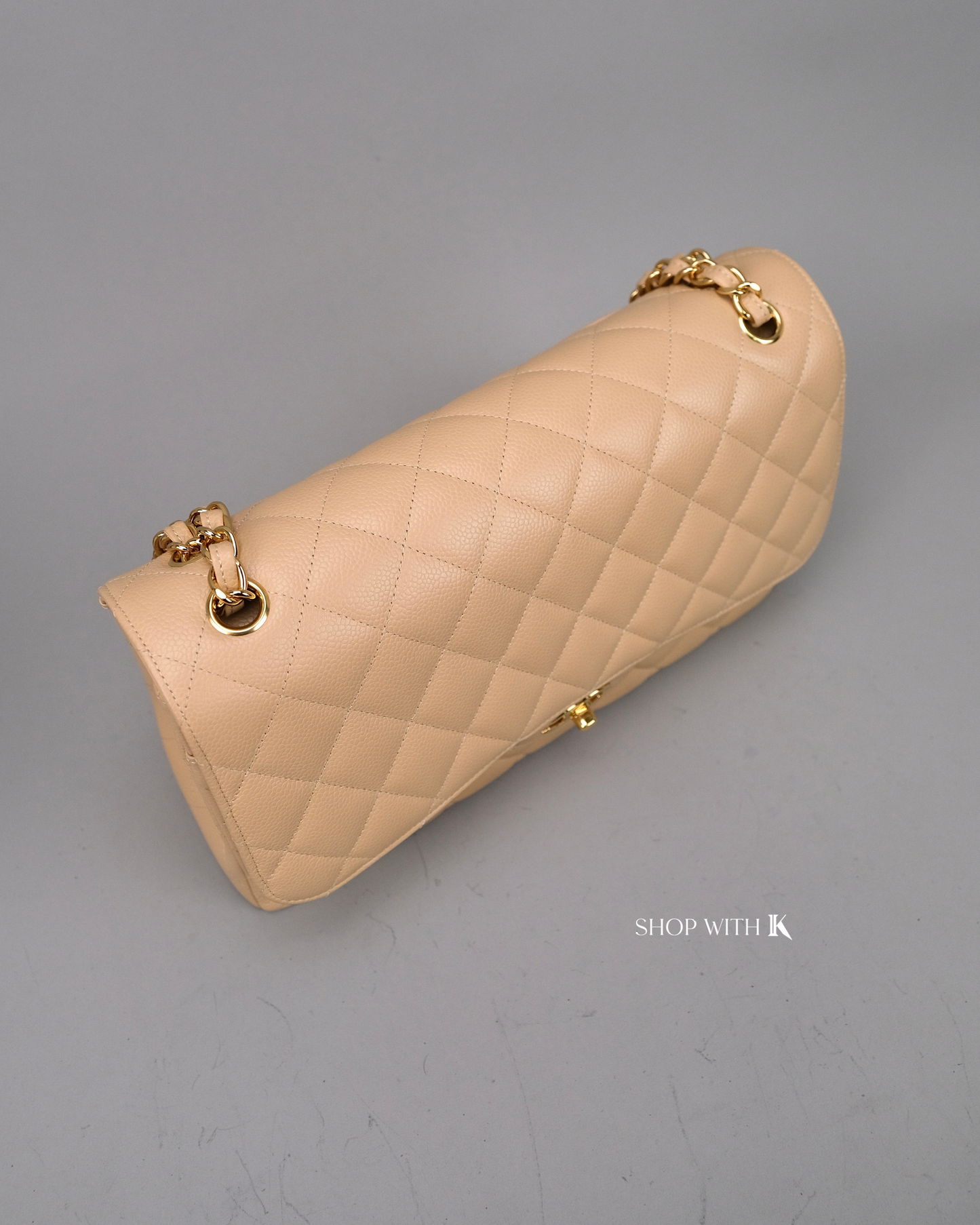 Chanel Classic Jumbo Flap Beige GHW