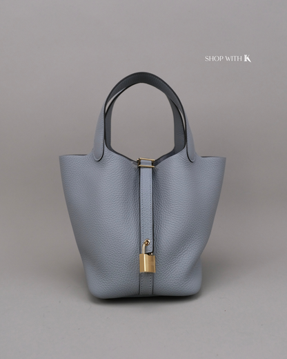 Hermes Picotin 18 Gris Pantin PHW