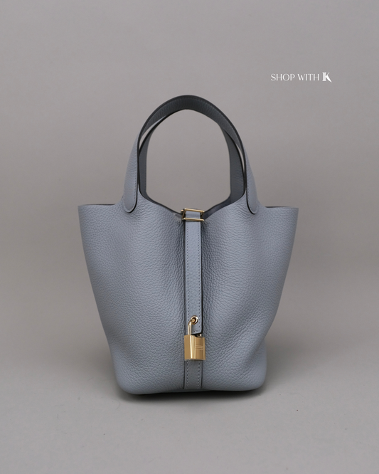 Hermes Picotin 18 Gris Pantin PHW