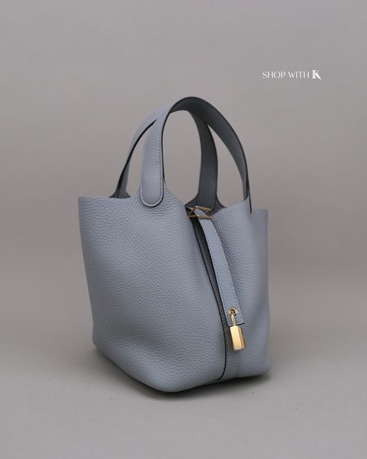 Hermes Picotin 18 Gris Pantin PHW