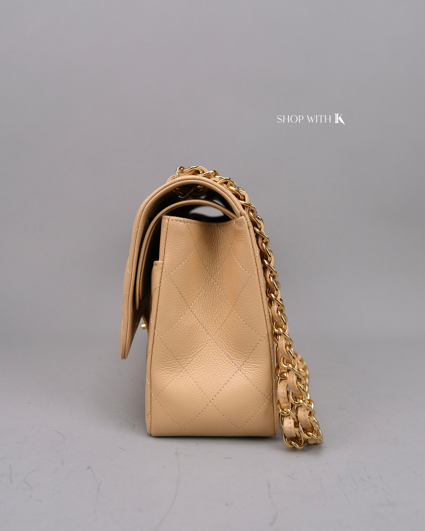 Chanel Classic Jumbo Flap Beige GHW