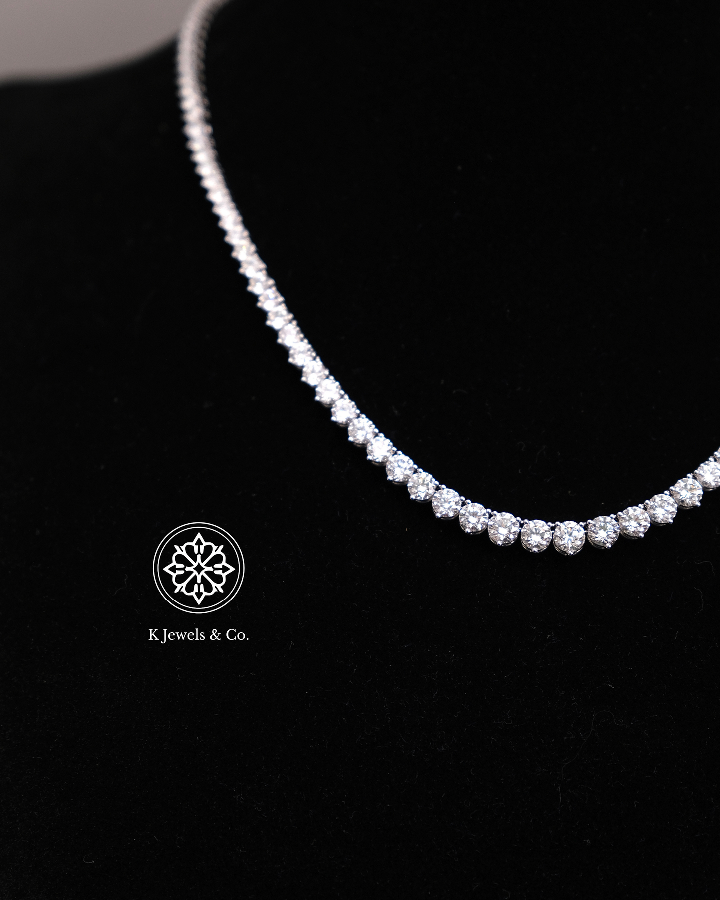 Graduated Diamond Tennis Necklace