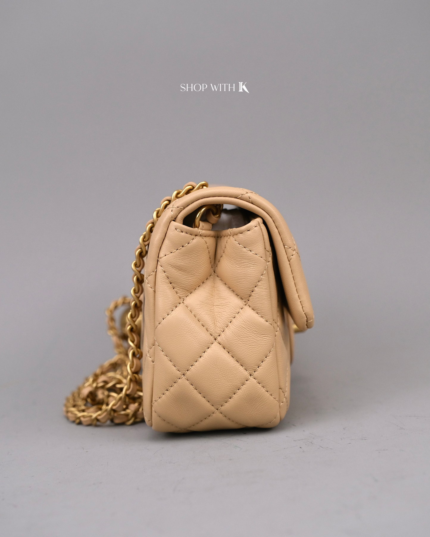 Chanel Mini Rectangle Pearl Crush Beige