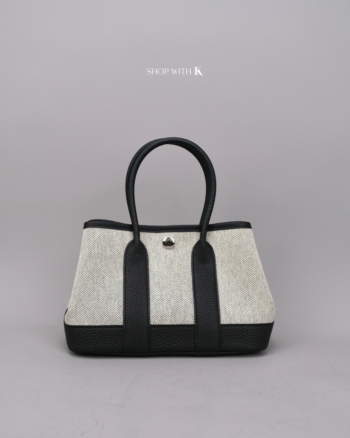 Hermes Mini Garden Party Ecru Noir