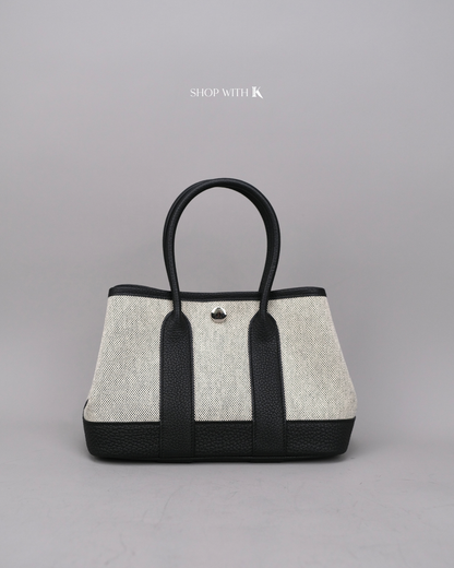 Hermes Mini Garden Party Ecru Noir